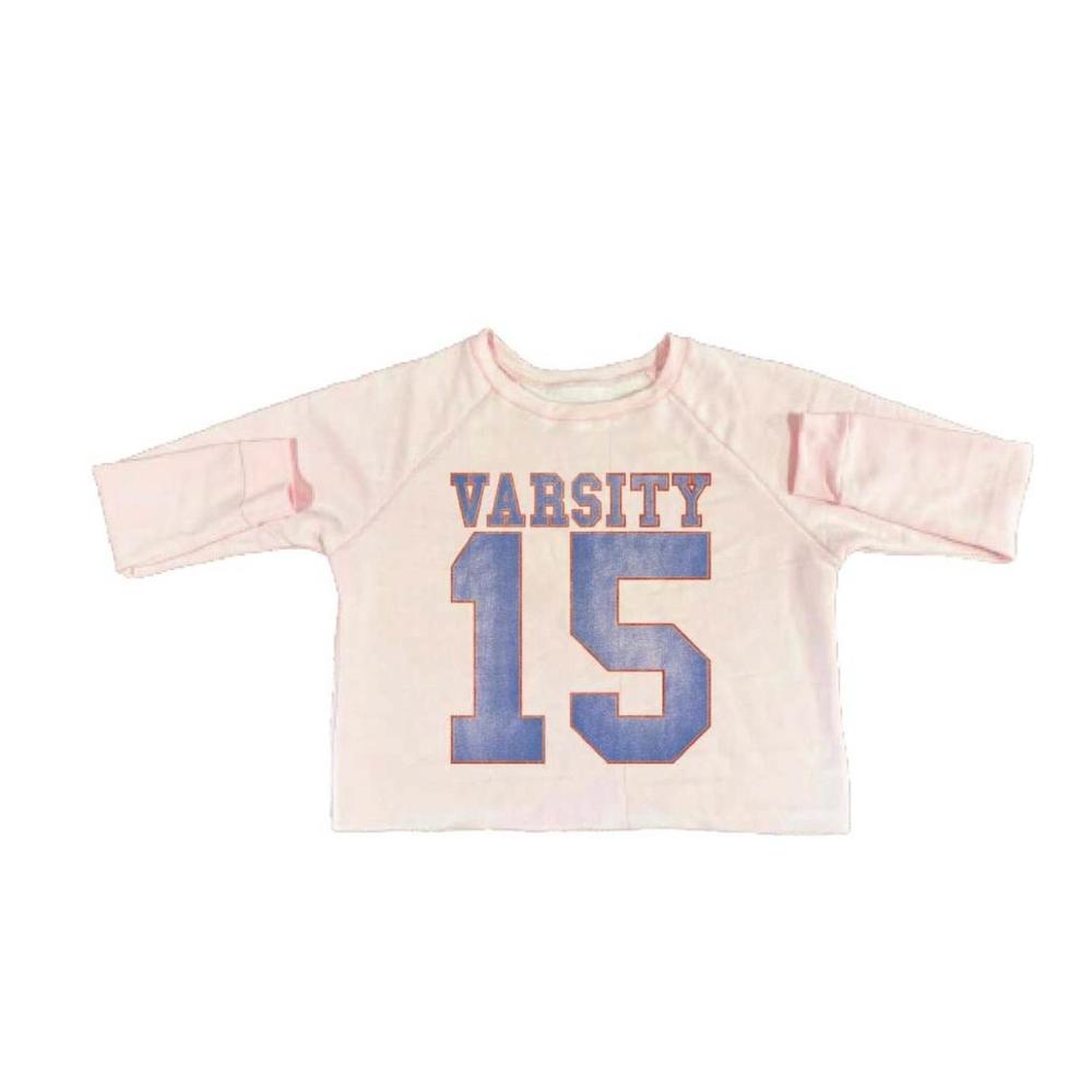 NEW PRINCE PETER women's varsity crop sweatshirt in pink